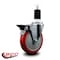 Service Caster 5'' Red Poly Swivel 1-1/2'' Expanding Stem Caster with Brake SCC-EX20S514-PPUB-RED-PLB-112 - alternate 4